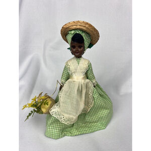 Vintage Puerto Rico Doll Eyes Open and Close Sleeping Eyes basket BEAUTIFUL